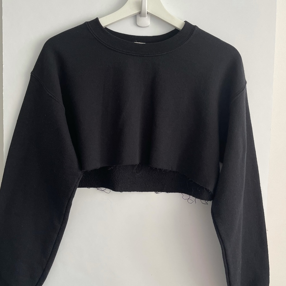 Nasty gal cropped long sleeve sweater